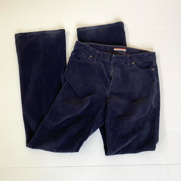 Tommy Hilfiger Navy Velvet Corduroy Pants | Flare Leg | Size 29 - Picture 1 of 7